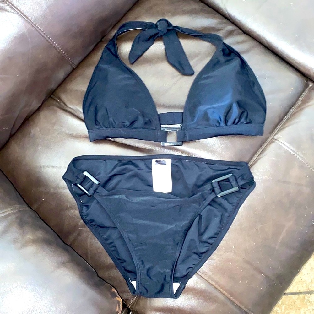 NWOT B.U.M. EQUIPMENT Black Bikini Swim Suit